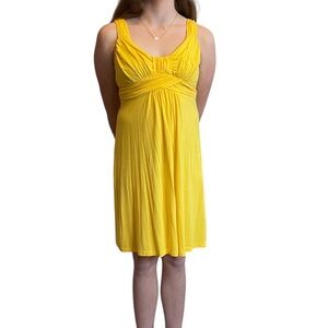 Ann Taylor Loft Women’s Short Sleeveless Petite Yellow Dress Size SP